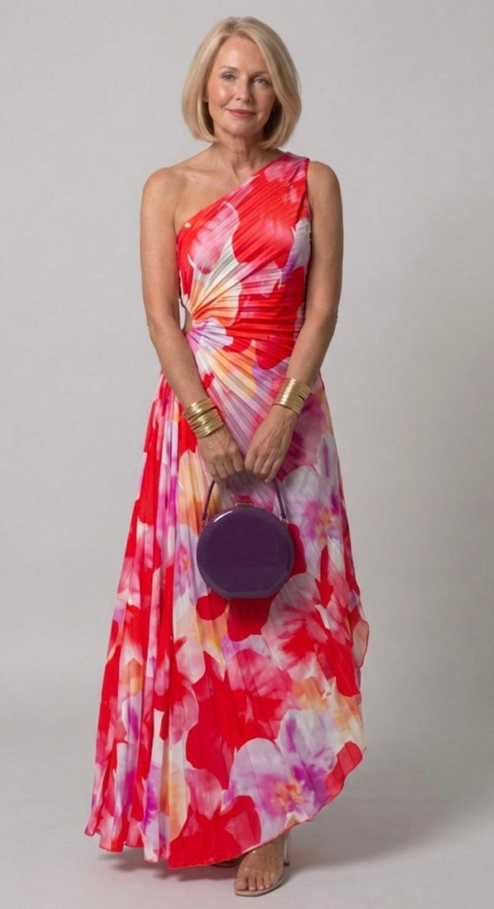 Stella & Grace™ | Vibrant Tropical Evening Dress